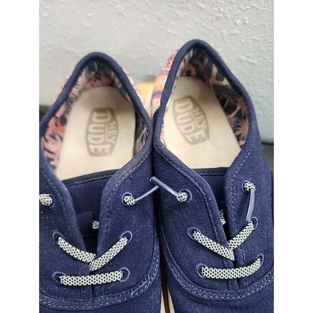 Hey Dude Conway‎ Craft Linen Women's Casual Shoes, Navy, W8